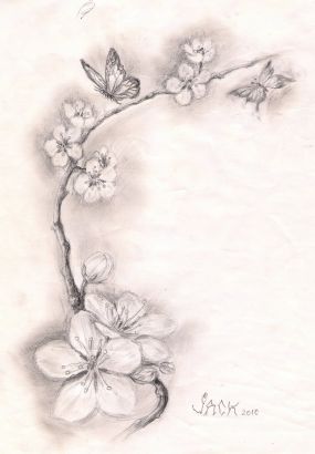 Cherry Blossom Branch Tattoo